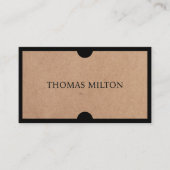 Minimaal bedrukte Kraft Black Consultant Visitekaartje (Voorkant)