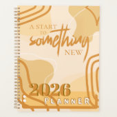Minimaal Beige 2026 Neutraal Abstract Inspirerend Planner (Voorkant)