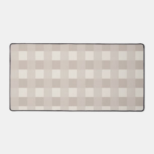 Minimaal beige dambordpatroon bureaumat
