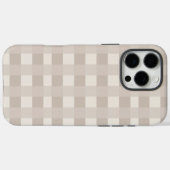 Minimaal beige dambordpatroon Case-Mate iPhone case (Achterkant (horizontaal))