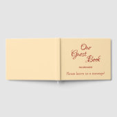 Minimaal beige, donkerrood generiek gastenboek (Volledig)