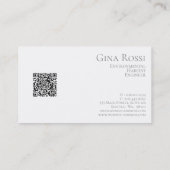 Minimaal beige en Roos Gold Visitekaartje (Achterkant)