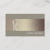 Minimaal beige en Roos Gold Visitekaartje (Voorkant)