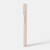 Minimaal Beige Gepersonaliseerde Grote Initialen iPhone 15 Case (Linkerkant)