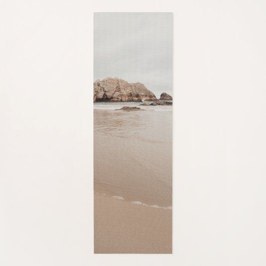 Minimaal beige kust yogamat (Voorkant)