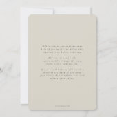 Minimaal Beige Lijst 4 Foto Afstuderen Aankondiging (Achterkant)