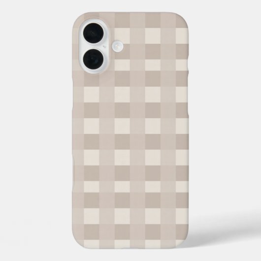 Minimaal beige schaakbordpatroon Case-Mate iPhone case (Achterkant)