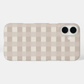 Minimaal beige schaakbordpatroon Case-Mate iPhone case (Achterkant (horizontaal))