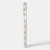 Minimaal beige schaakbordpatroon Case-Mate iPhone case (Achterkant / Links)
