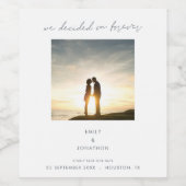 Minimaal Besloten voor eeuwig uw fotoscript Wijn Etiket (Enkel label)