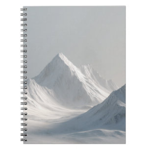 Minimaal besneeuwd berglandschap Notitieboek