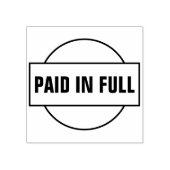 Minimaal "BETAALD IN VOLLEDIG" Rubberstempel (Afrduk)