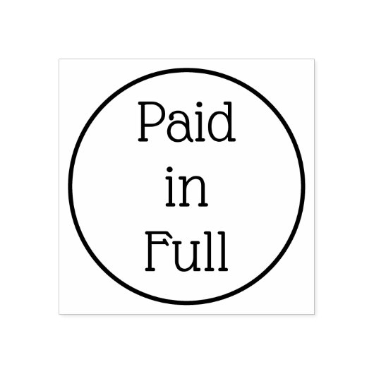 Minimaal "betaald in volledig" Rubberstempel (Afrduk)
