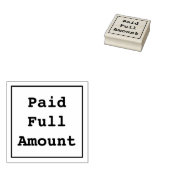 Minimaal "betaald volledig bedrag" Rubberstempel (Gestempeld)