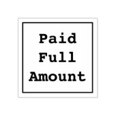 Minimaal "betaald volledig bedrag" Rubberstempel (Afrduk)