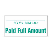 Minimaal "betaald volledig bedrag" Rubberstempel Zelfinktende Stempel (Design)