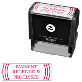 Minimaal "BETALING ONTVANGEN EN VERWERKT" Zelfinktende Stempel (In situ)