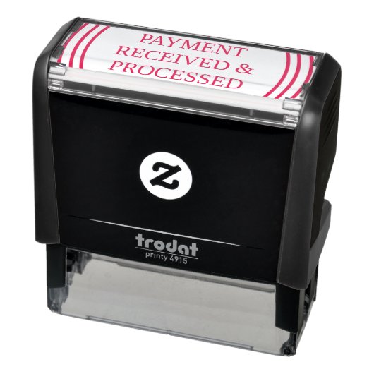 Minimaal "BETALING ONTVANGEN EN VERWERKT" Zelfinktende Stempel (Product)