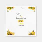 Minimaal bijenthema Eerste verjaardag Servet (Voorkant)