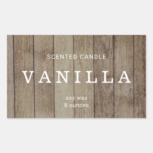 Minimaal bijtend kaarslabel rechthoekige sticker (Voorkant)