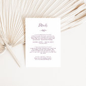 Minimaal blad | Aubergine Details Behuizing Kaart