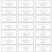 Minimaal blad | Aubergine Guest Adresetiketten Sticker (Voorkant)