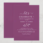 Minimaal blad | Bespaars "Laten we het vieren"  Kaart (Voorkant / Achterkant)