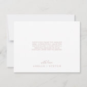 Minimaal blad | Blush Pink bedankpas Bedankkaart (Achterkant)