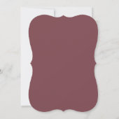 Minimaal blad | bordeauxrode bruidsdouche uitnodig kaart (Achterkant)