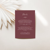 Minimaal blad | Bourgondische details Informatiekaartje