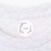 Minimaal blad | Donkergrijs monogram strijkijzer o Labels (Aangebracht)