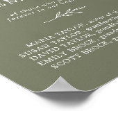 Minimaal blad donkergroen ter nagedachtenis aan Me Poster (Hoek)