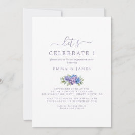 Minimaal blad | Dusty Paarse "Let's Celebrate" Kaart