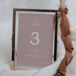 Minimaal blad | Dusty Roos Trouwtafel nummer Kaart<br><div class="desc">Dit minimale bladstoffige rozen trouwtafelnummer is ideaal voor een boho bruiloft. Het romantische ontwerp heeft een eenvoudig groen silhouet in effen blush roze mauve met klassieke minimalistische boho stijl. De kaart prints aan de voor- en achterkant (dubbelzijdig). Items worden precies afgedrukt zoals ze op uw scherm verschijnen wanneer u aan...</div>