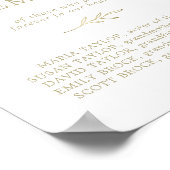 Minimaal blad | Gouden herinnering aan overledene  Poster (Hoek)