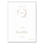 Minimaal blad | Gouden Menu Optie Bruiloft Plaats Kaart (Voorkant)