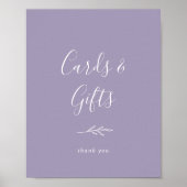 Minimaal blad | Lavendel Kaarten en geschenken Pos Poster (Voorkant)