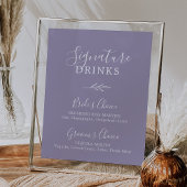 Minimaal blad | Lavendel Signature Drink Poster