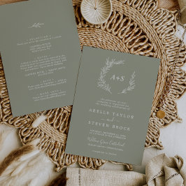 Minimaal blad | Licht Sage Groen Alles In Een Brui Kaart