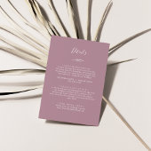 Minimaal blad | Mauve Details Behuizing Kaart