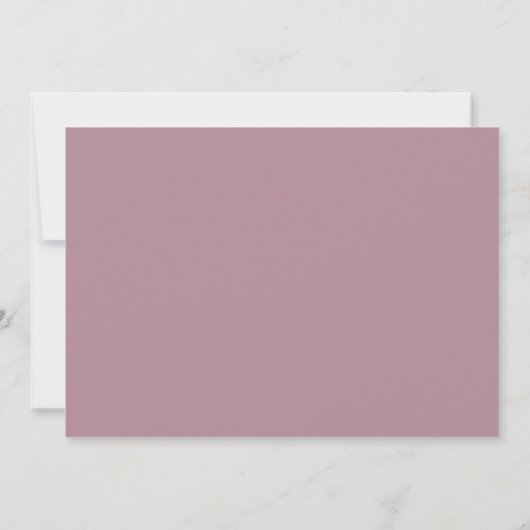 Minimaal blad | Mauve horizontaal De datum opslaan Save The Date (Achterkant)