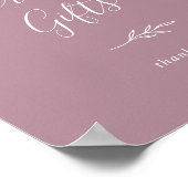 Minimaal blad | Mauve Kaarten en geschenken Poster (Hoek)