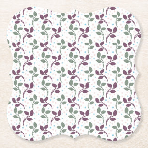 Minimaal blad naadloos patroon   Elegante botanisc Kartonnen Onderzetters