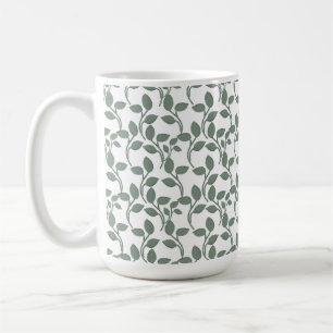 Minimaal blad naadloos patroon   Elegante botanisc Koffiemok