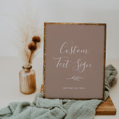 Minimaal blad | Neutraal aangepast tekstbord Poster