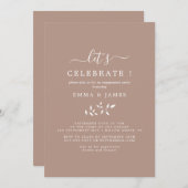 Minimaal blad | Neutraal "Laten we het vieren" Kaart (Voorkant / Achterkant)