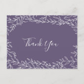 Minimaal blad | Plum Paarse dank u Briefkaart (Voorkant)