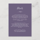 Minimaal blad | Plum Paarse Details Informatiekaartje (Voorkant)