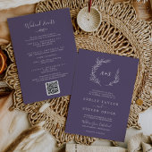 Minimaal blad | Plum Paarse Weekend Evenementen Br Kaart