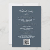 Minimaal blad | Slate Blue Weekend Evenementen Bru Kaart (Achterkant)